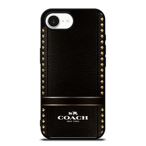 COACH LOGO TEXTURE BLACK iPhone 16e Case Cover
